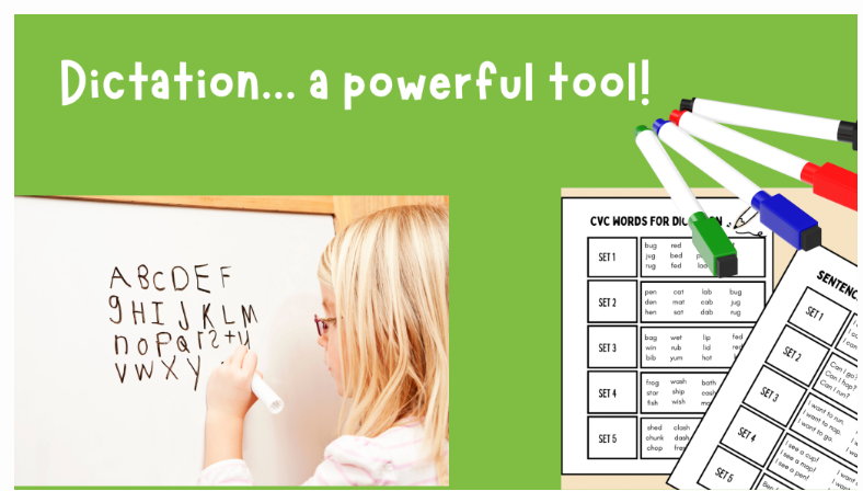 Dictation Activities for Emergent Readers: Build Phonics and Writing Skills