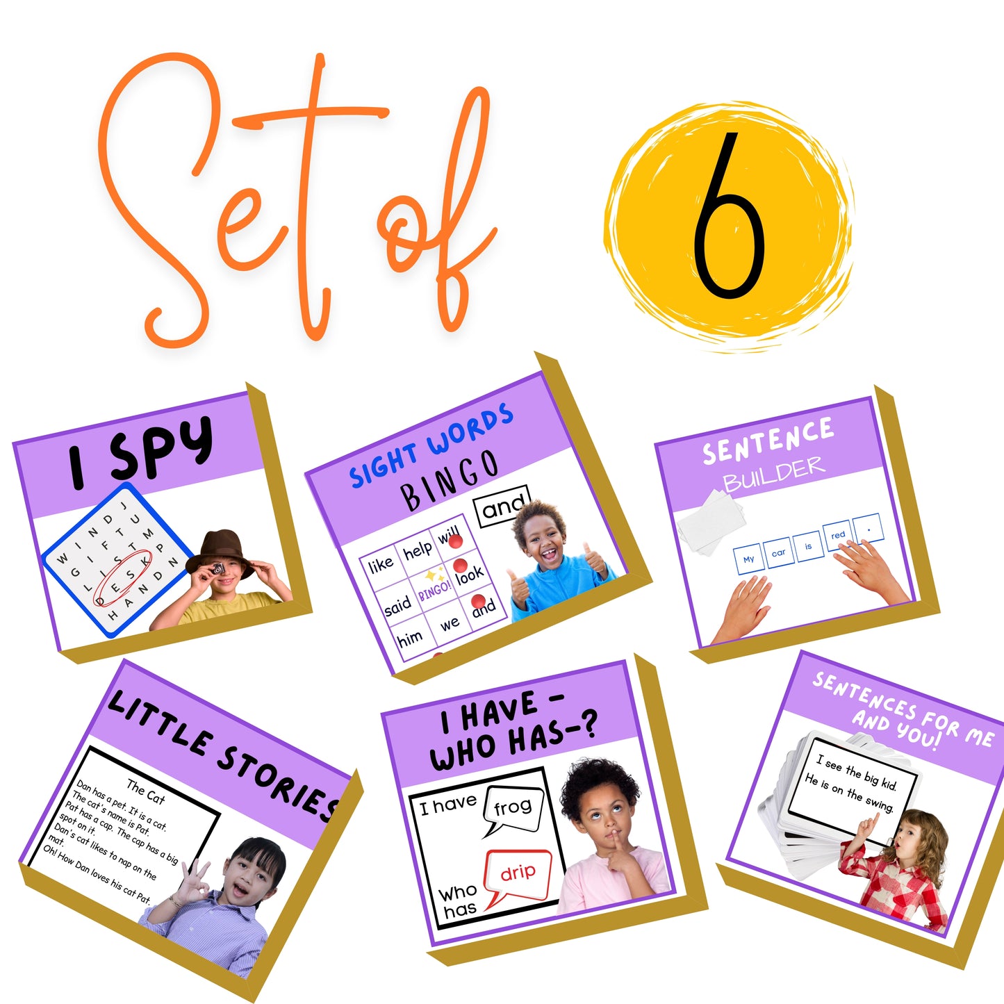 Multi-sensory Games to Build Fluency and Comprehension ~ set of 6