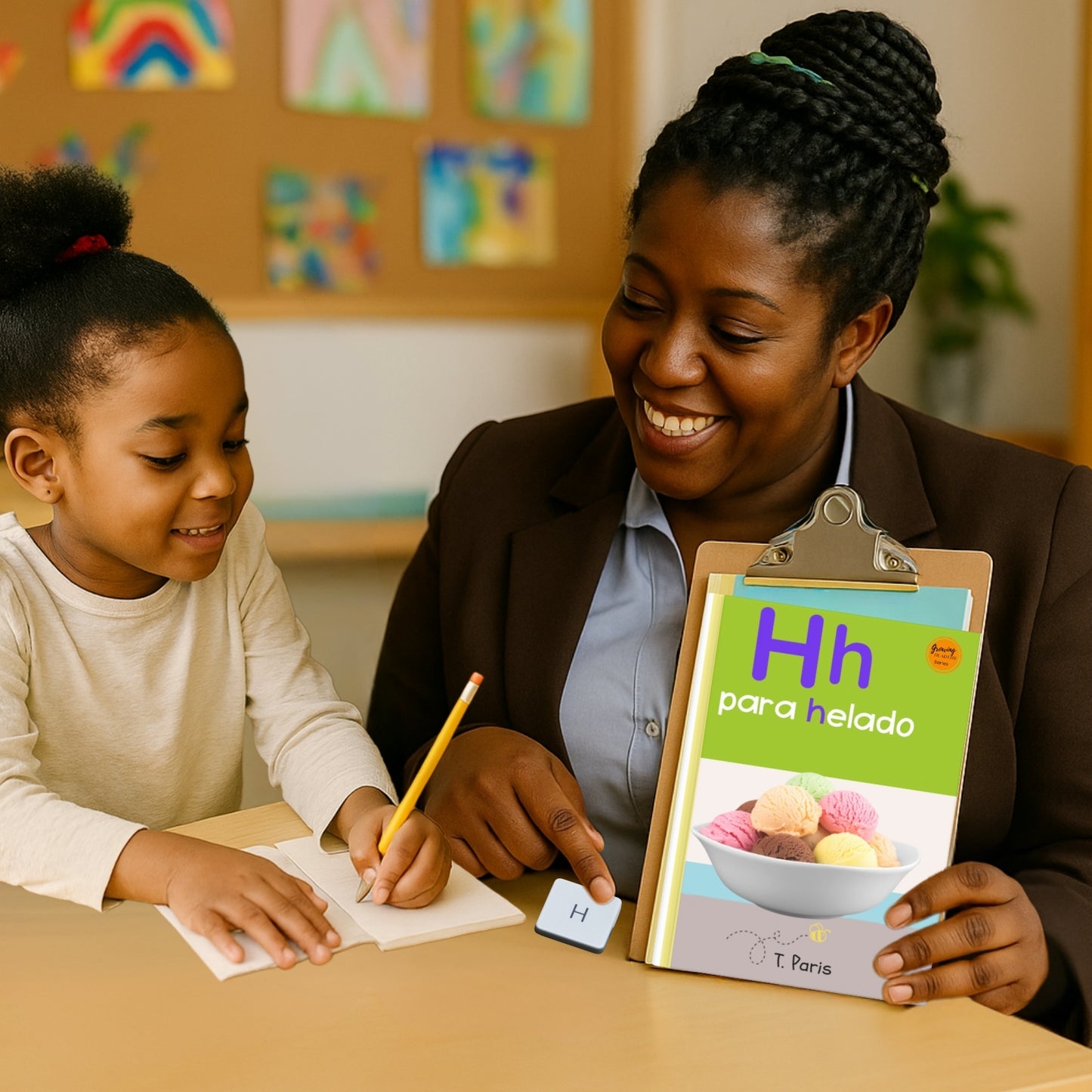 Spanish Phonics Book for Children – H para helado , Ages 3-6, Learn to Read