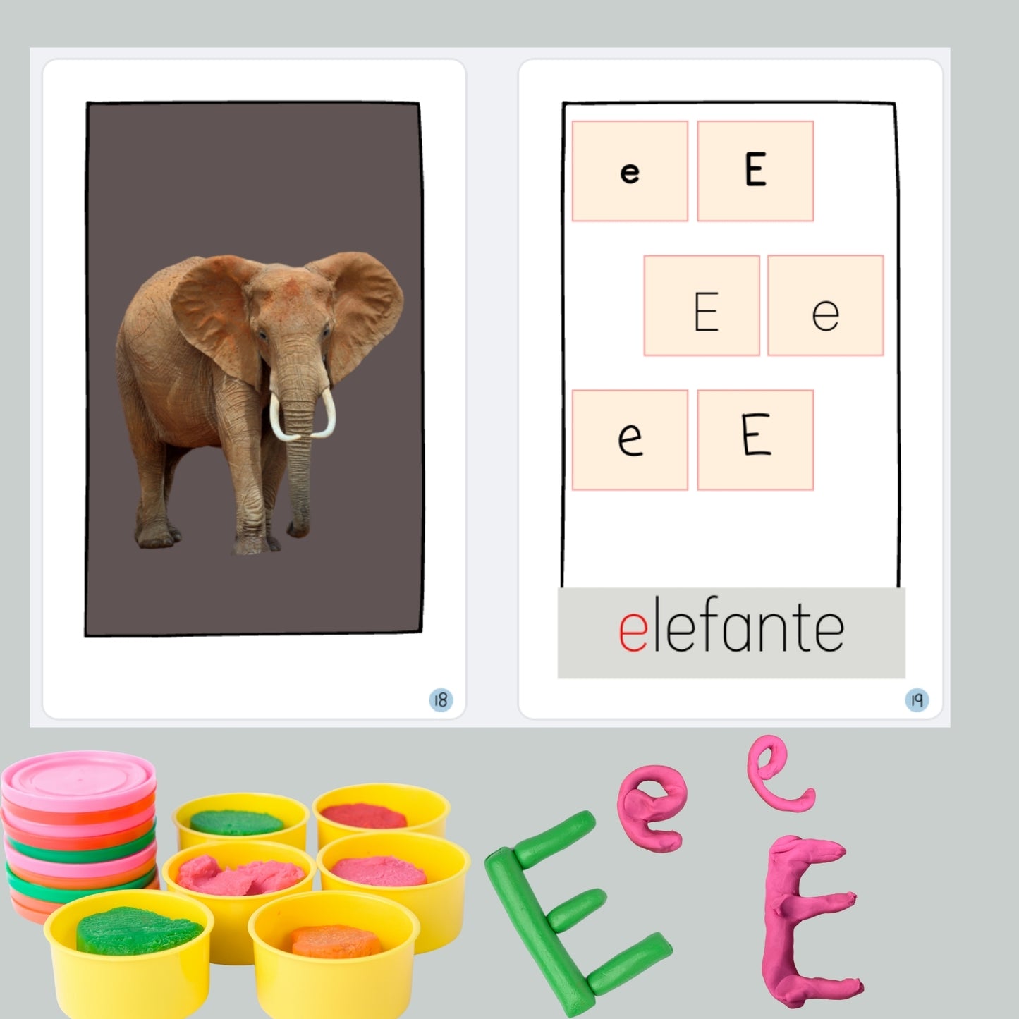 Spanish Phonics Book for Children – E para elefante, Ages 3-6, Learn to Read