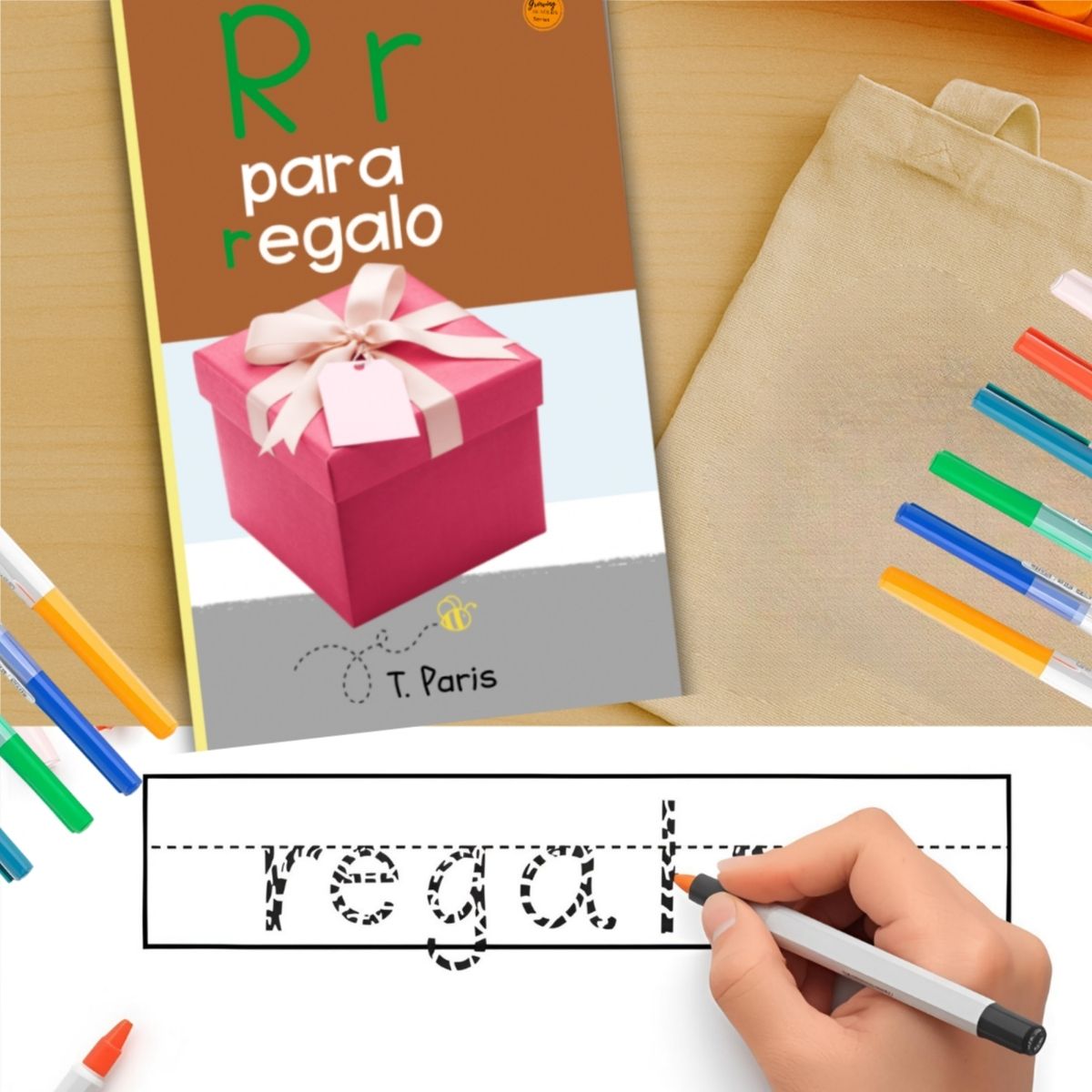 Spanish Phonics Book for Children – R para regalo, Ages 3-6, Learn to Read
