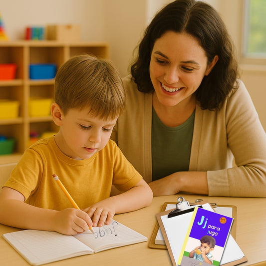 Spanish Phonics Book for Children – J para jugo , Ages 3-6, Learn to Read