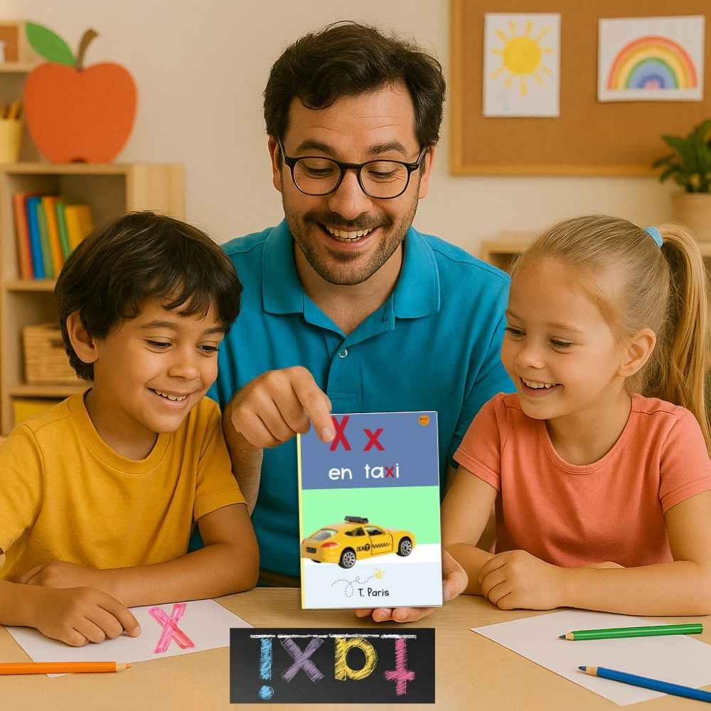 Spanish Phonics Book for Children – X en taxi, Ages 3-6, Learn to Read