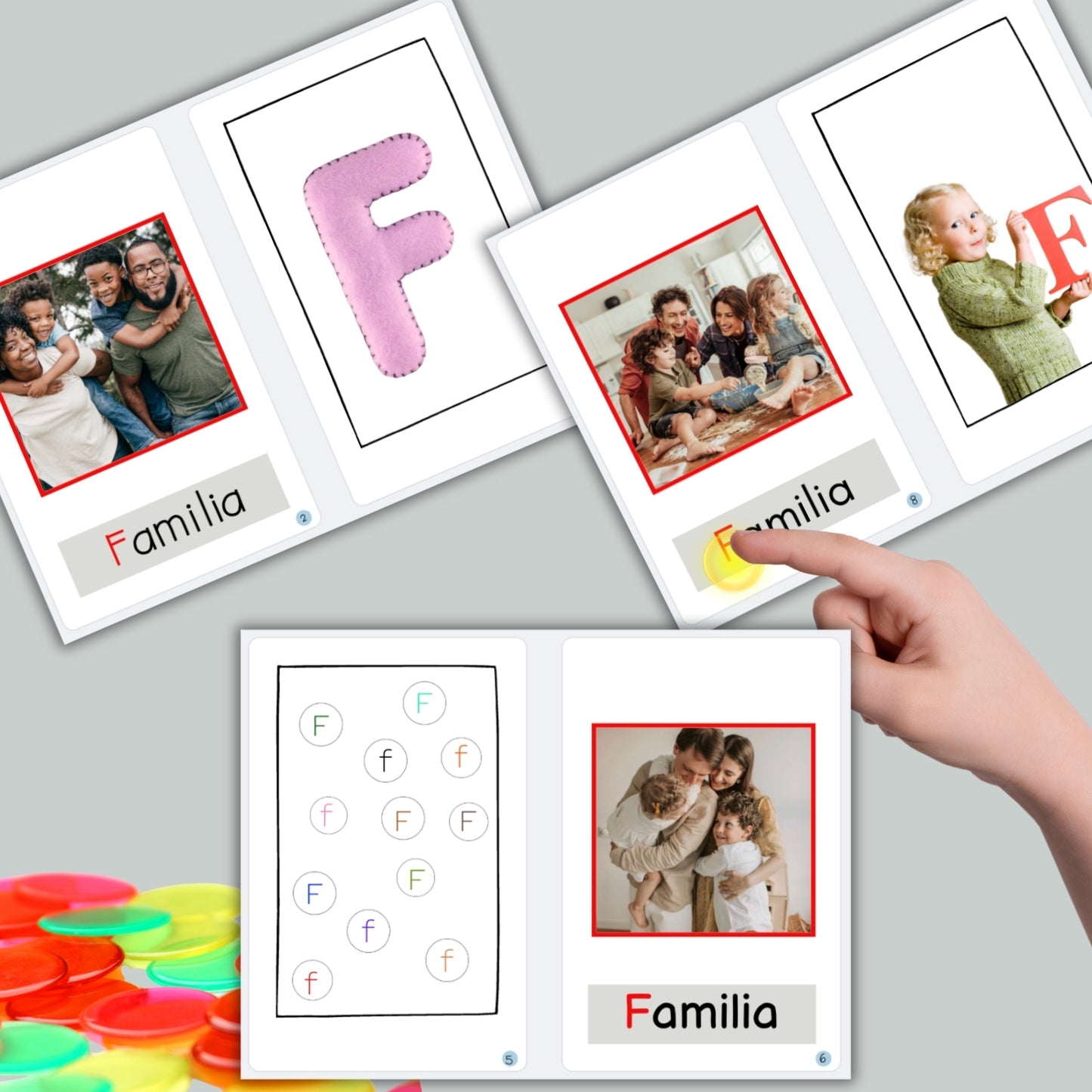 Spanish Phonics Book for Children – F para familia, Ages 3-6, Learn to Read