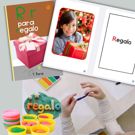 Spanish Phonics Book for Children – R para regalo, Ages 3-6, Learn to Read
