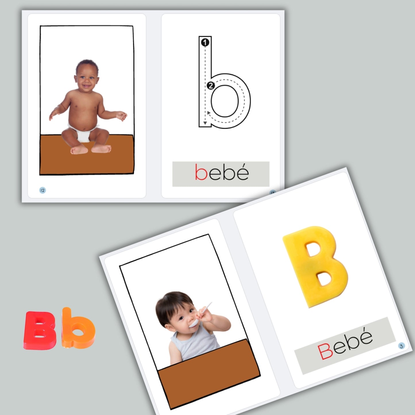 Spanish Phonics Book for Children – B para bebé , Ages 3-6, Learn to Read