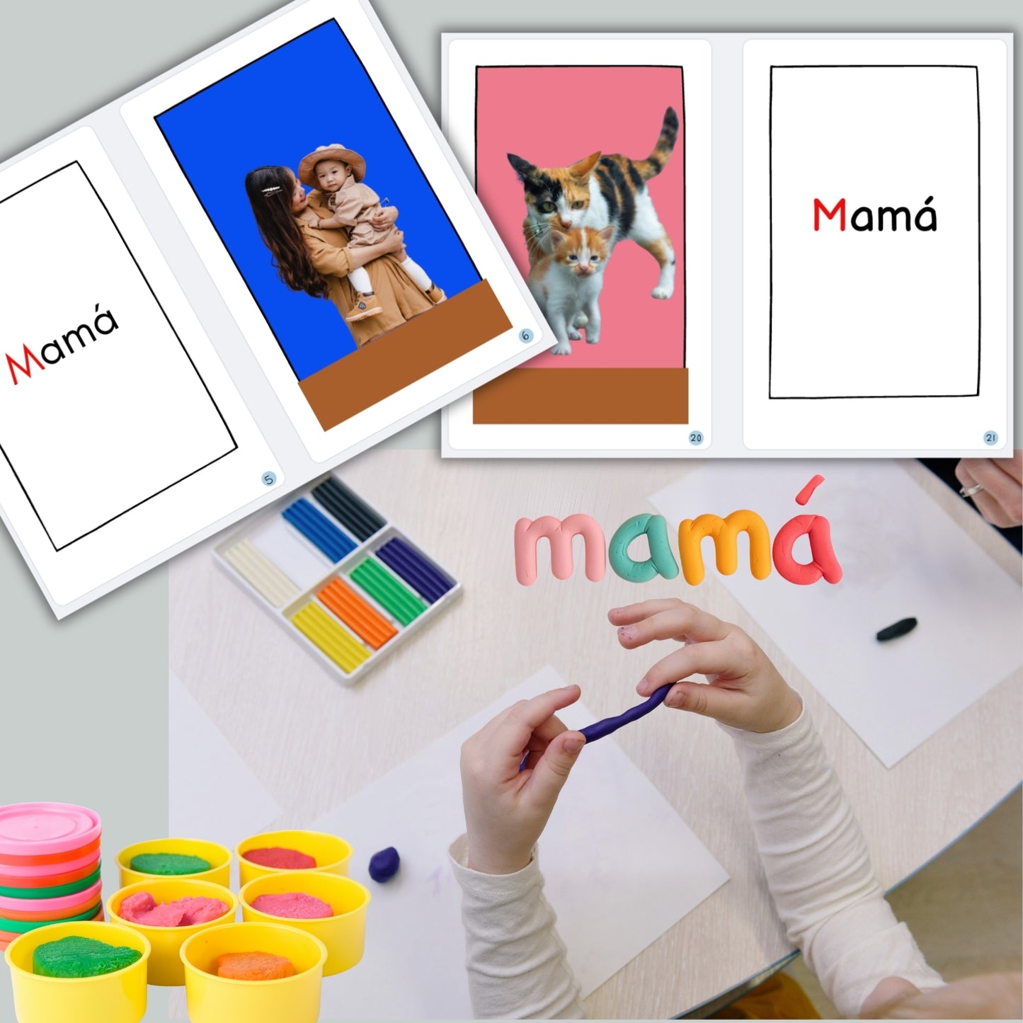 Spanish Phonics Book for Children – M para mamá , Ages 3-6, Learn to Read