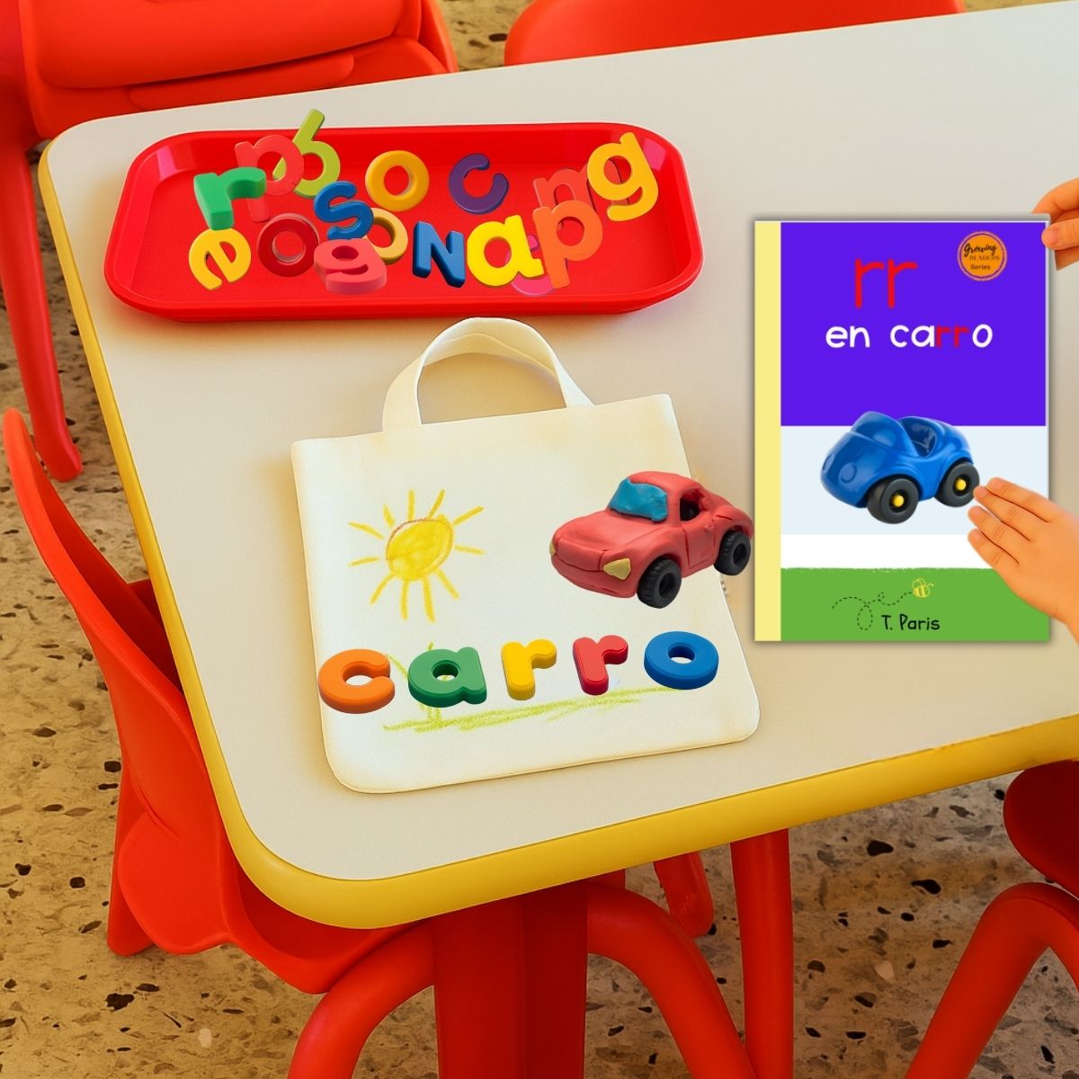 Spanish Phonics Book for Children – rr en carro, Ages 3-6, Learn to Read