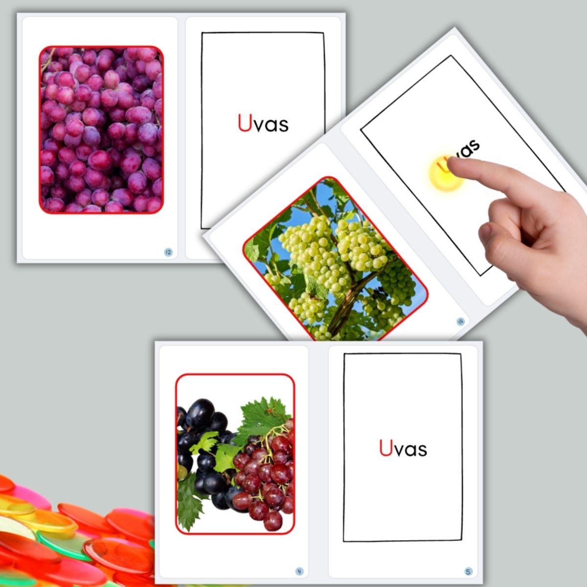 Spanish Phonics Book for Children – U para uvas, Ages 3-6, Learn to Read