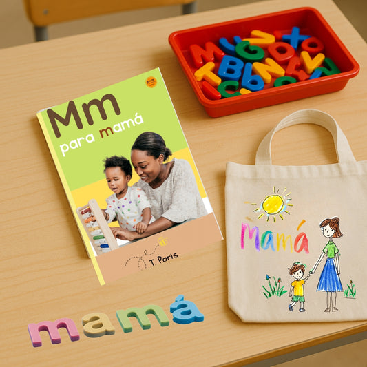 Spanish Phonics Book for Children – M para mamá , Ages 3-6, Learn to Read