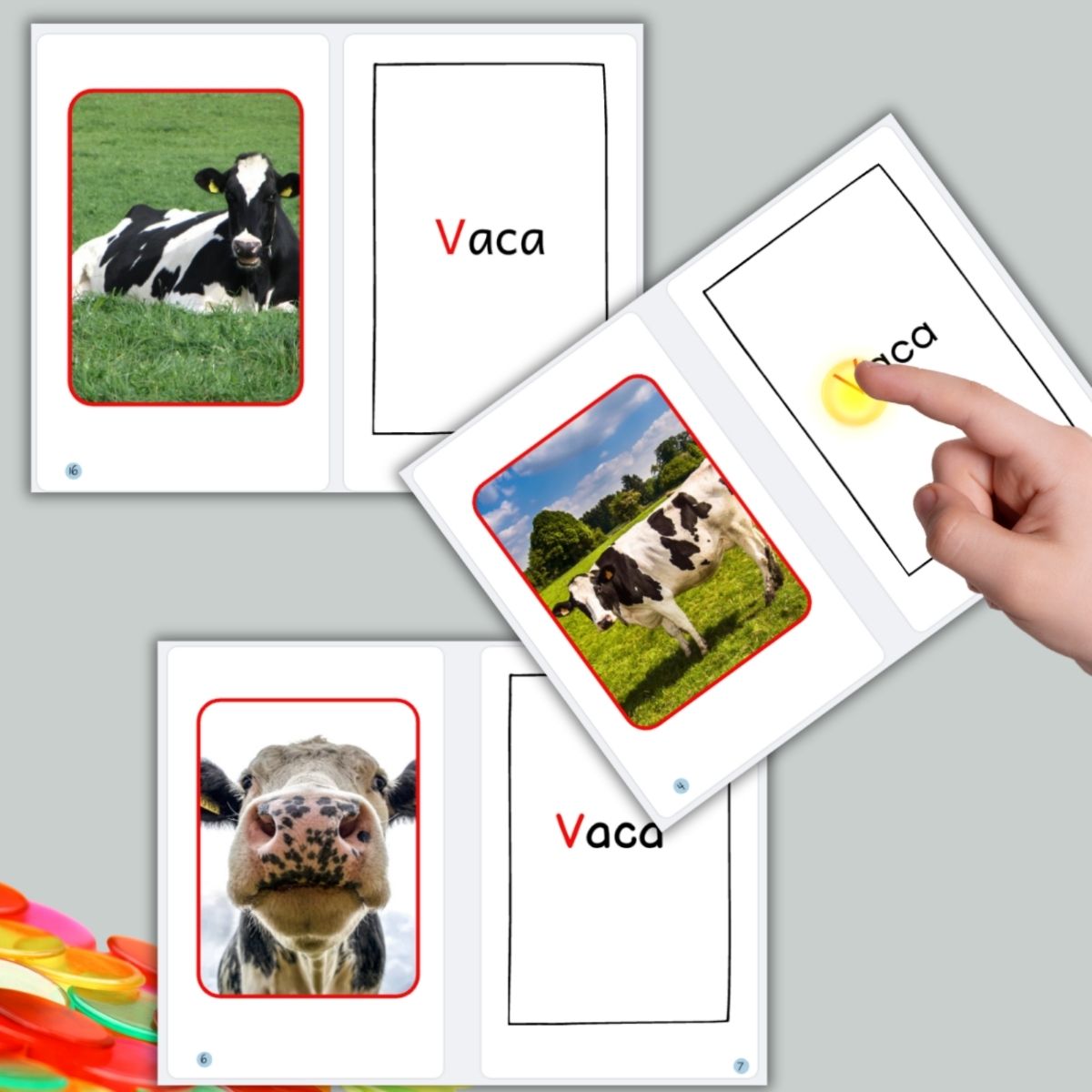 Spanish Phonics Book for Children – V para vaca, Ages 3-6, Learn to Read