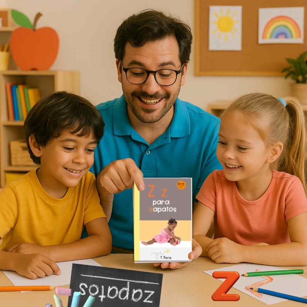 Spanish Phonics Book for Children – Z para zapatos, Ages 3-6, Learn to Read