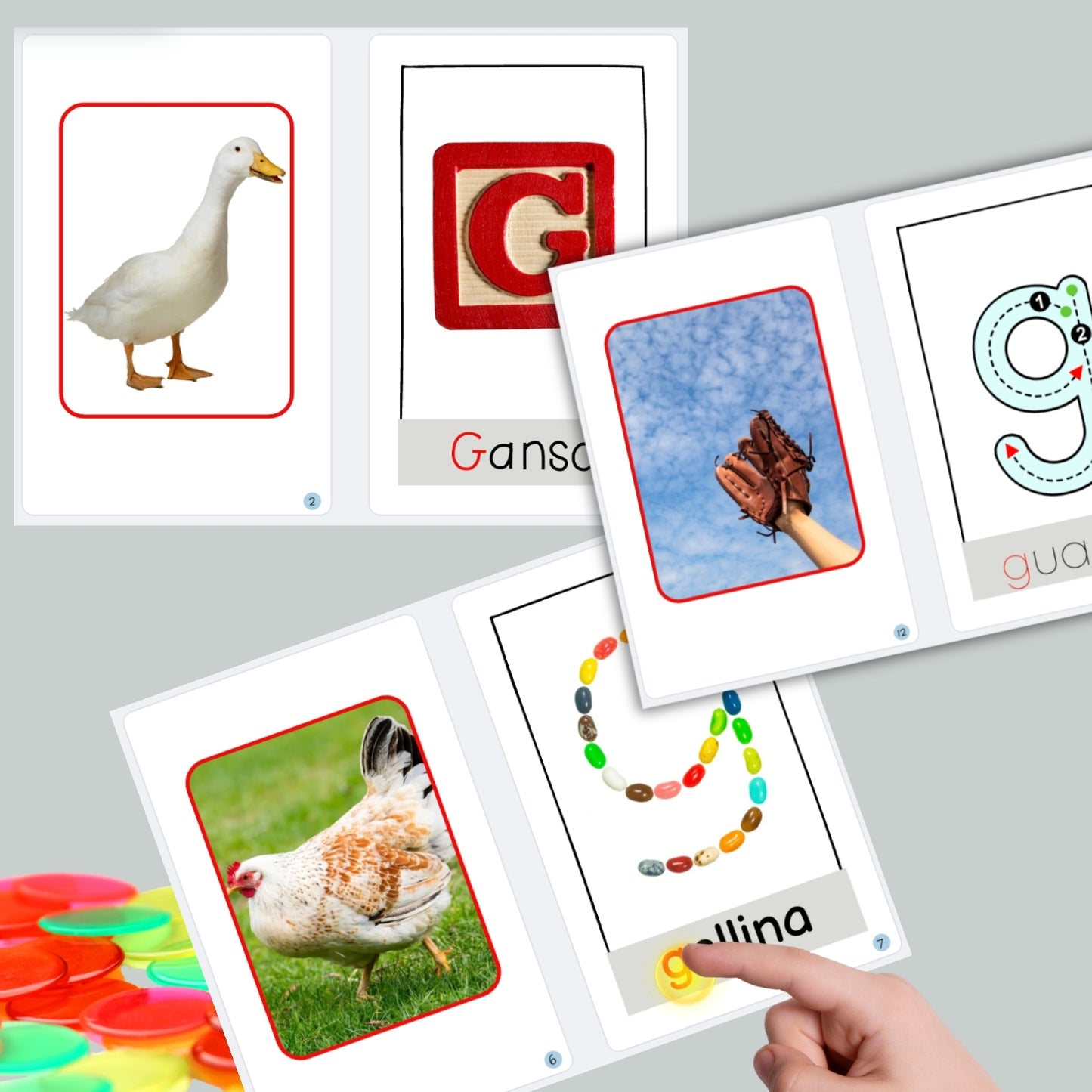 Spanish Phonics Book for Children – G para gato, Ages 3-6, Learn to Read