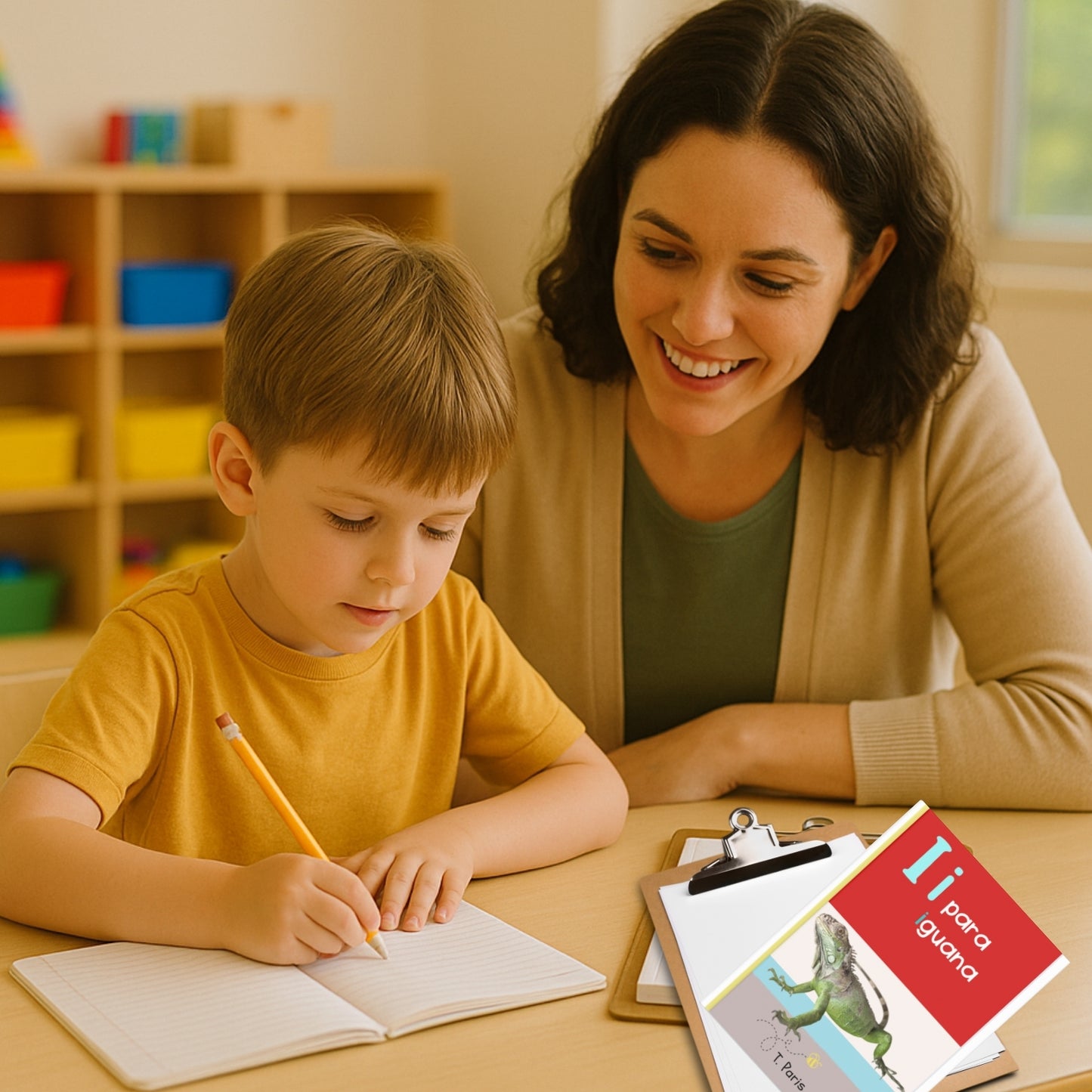 Spanish Phonics Book for Children – I para iguana, Ages 3-6, Learn to Read
