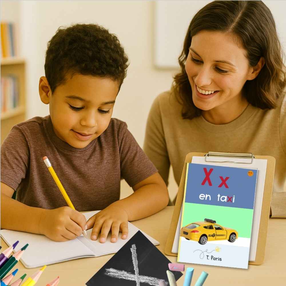 Spanish Phonics Book for Children – X en taxi, Ages 3-6, Learn to Read