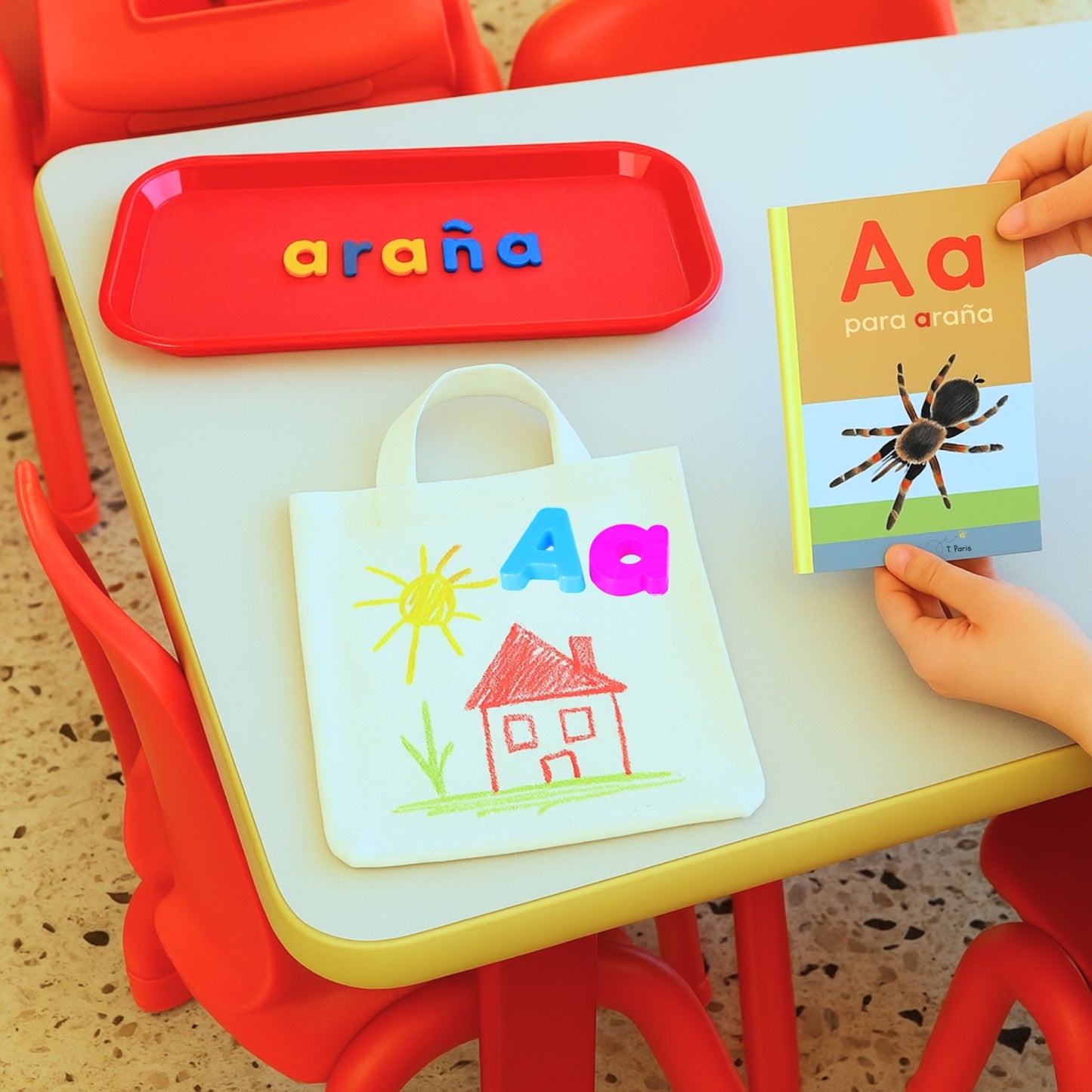 Spanish Phonics Book for Children – A para araña, Ages 3-6, Learn to Read