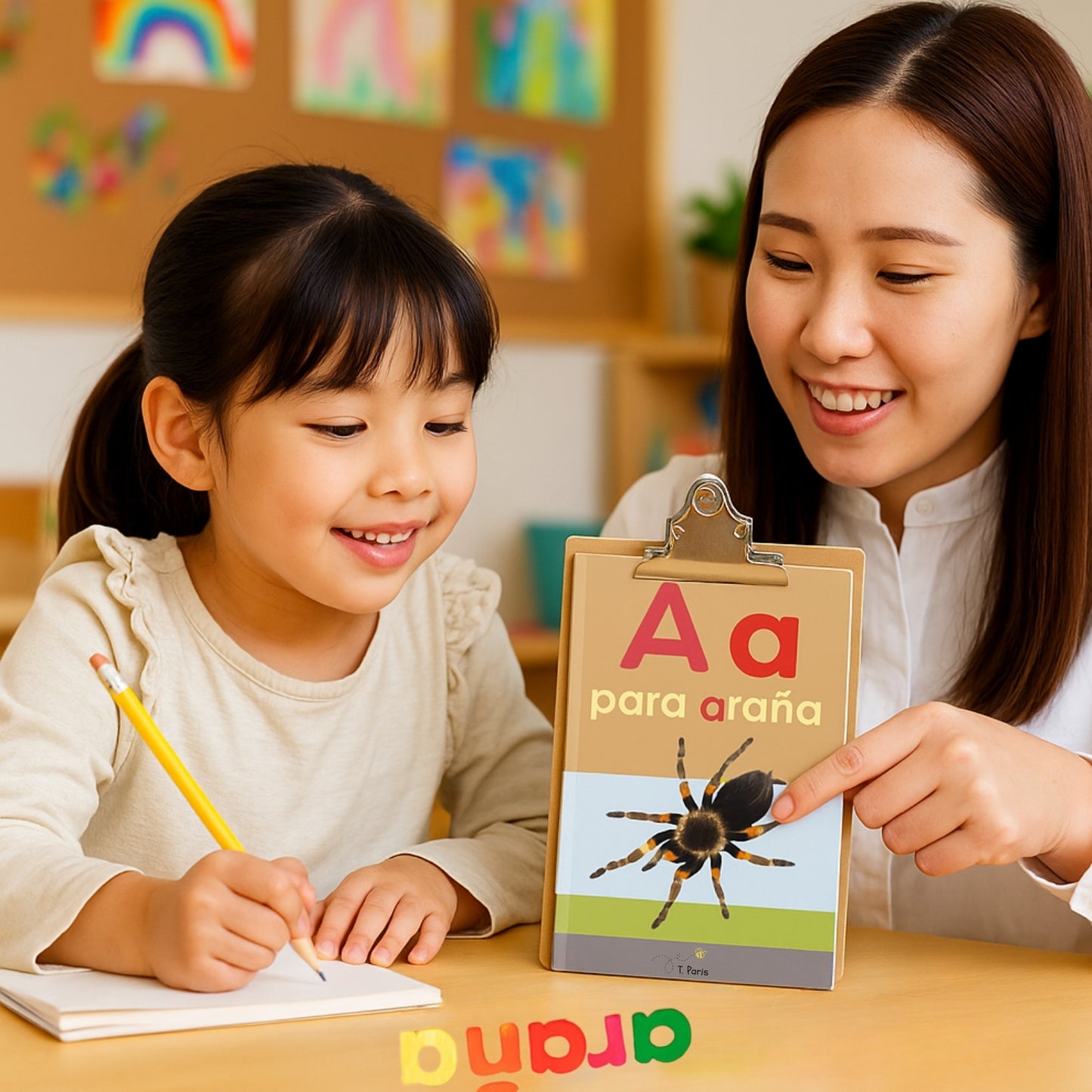 Spanish Phonics Book for Children – A para araña, Ages 3-6, Learn to Read