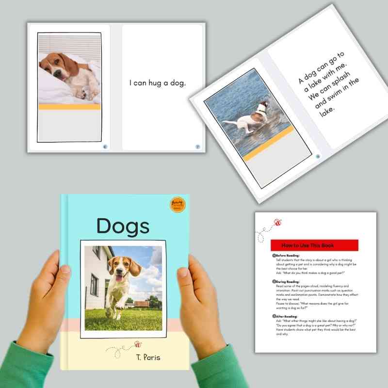 Decodable Book with Blends and Digraphs: Dogs