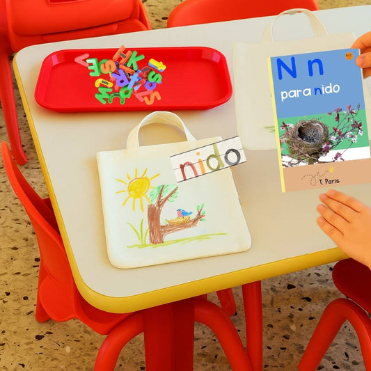 Spanish Phonics Book for Children – N para nido, Ages 3-6, Learn to Read