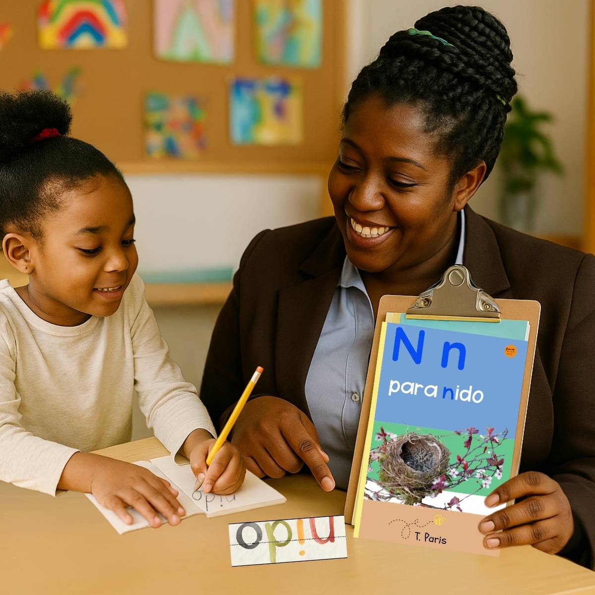 Spanish Phonics Book for Children – N para nido, Ages 3-6, Learn to Read