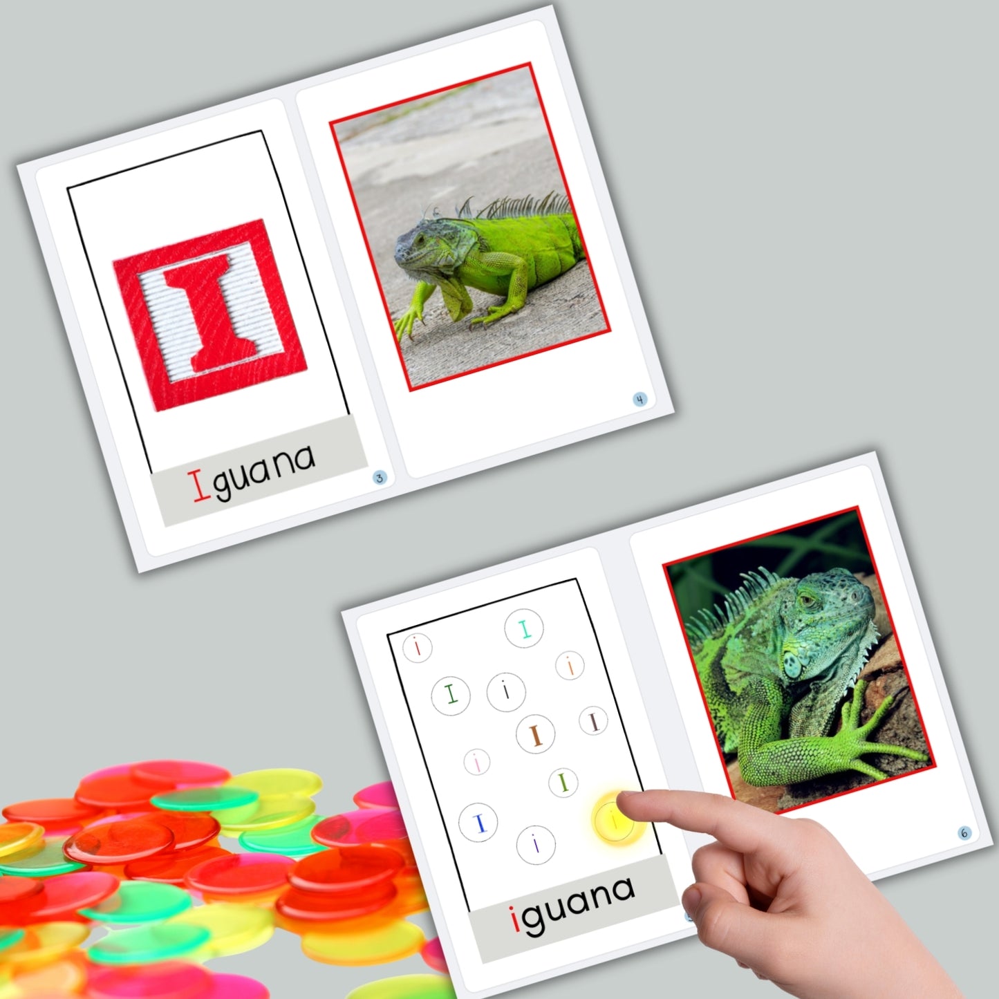 Spanish Phonics Book for Children – I para iguana, Ages 3-6, Learn to Read