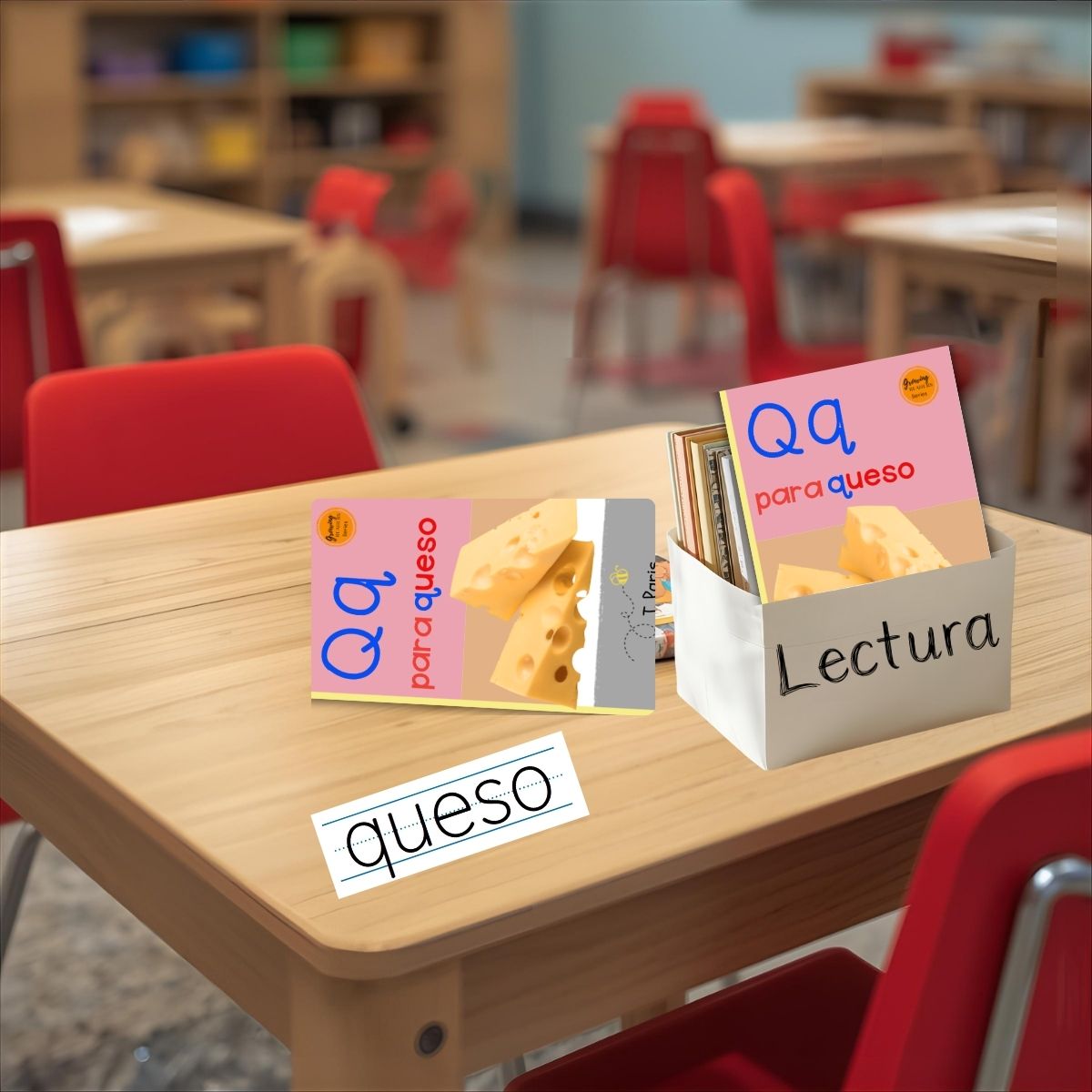 Spanish Phonics Book for Children – Q para queso, Ages 3-6, Learn to Read