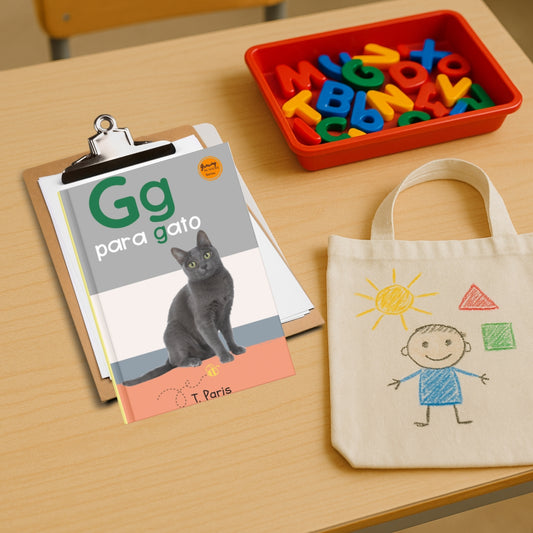 Spanish Phonics Book for Children – G para gato, Ages 3-6, Learn to Read