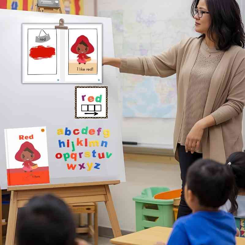 Decodable CVC Book for Early Readers: Red