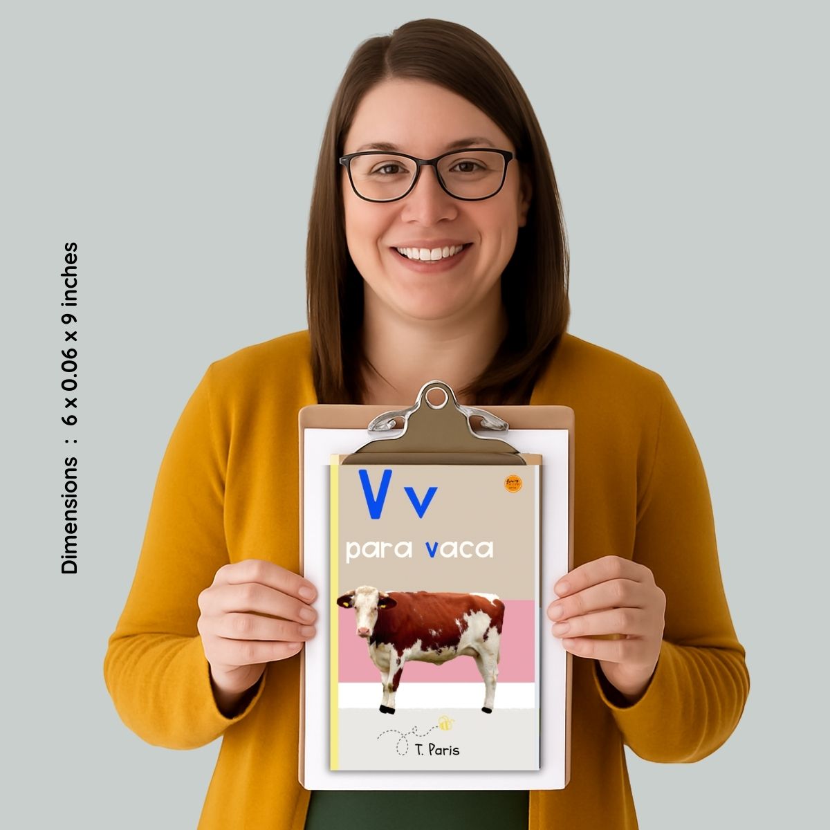 Spanish Phonics Book for Children – V para vaca, Ages 3-6, Learn to Read