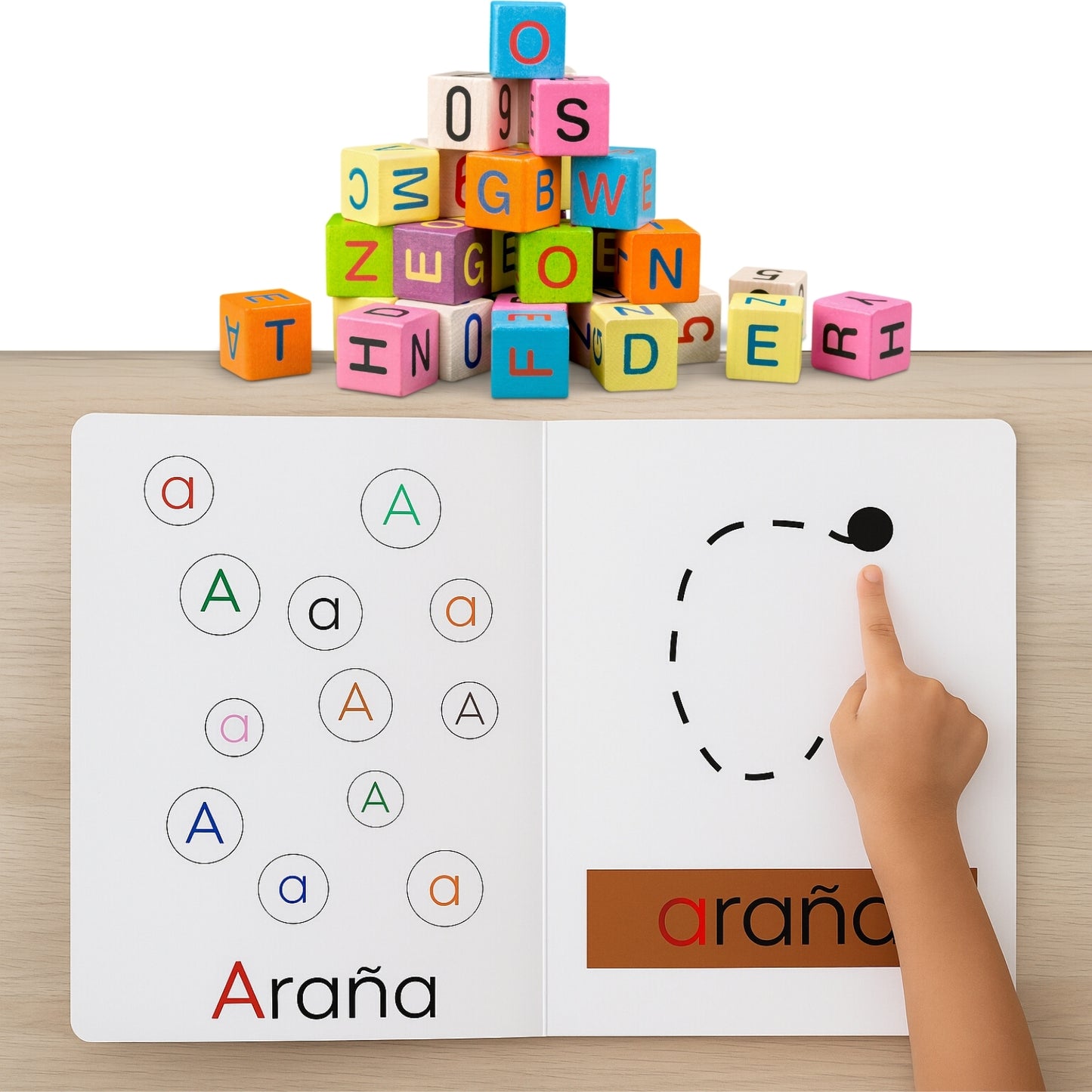 Spanish Phonics Book for Children – A para araña, Ages 3-6, Learn to Read