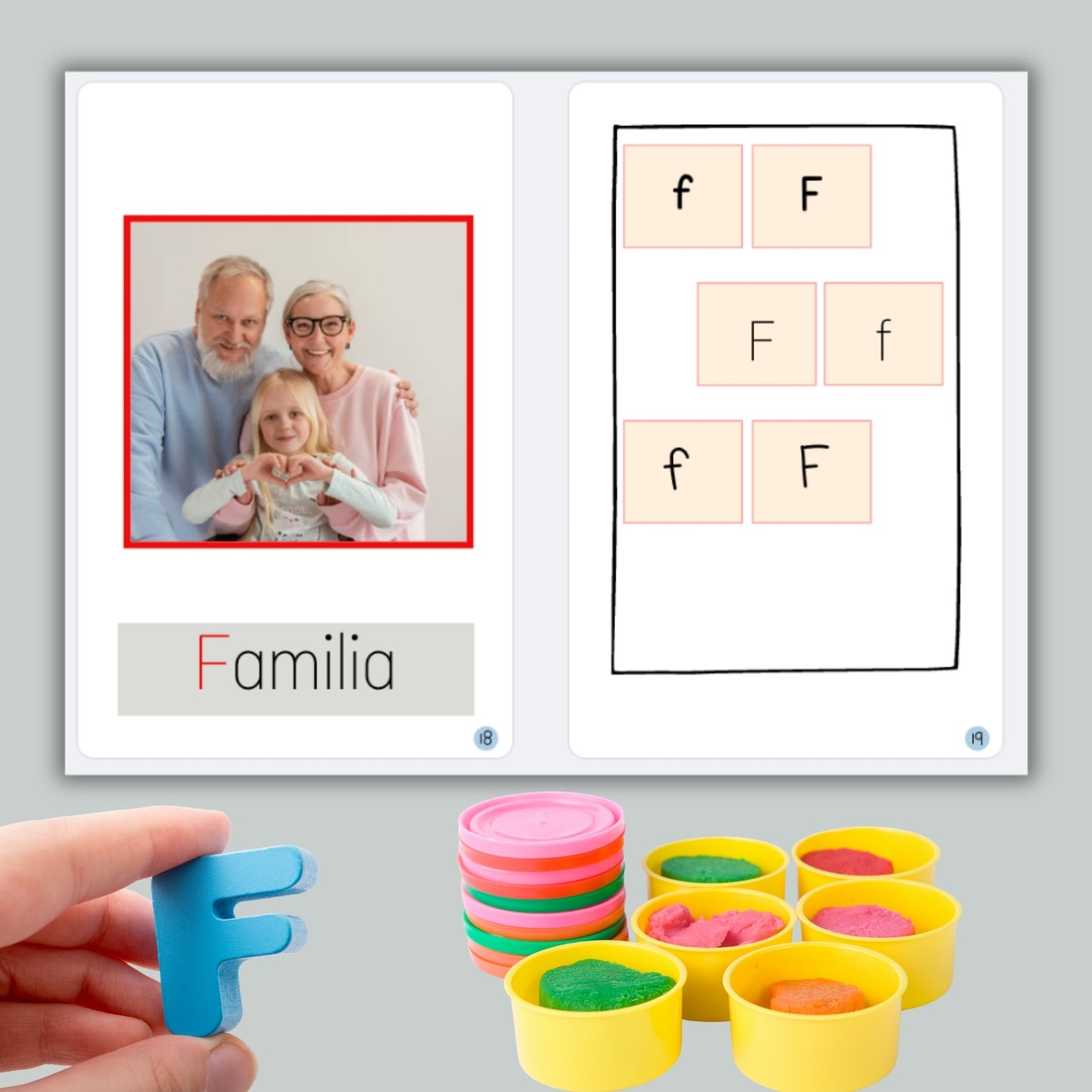 Spanish Phonics Book for Children – F para familia, Ages 3-6, Learn to Read