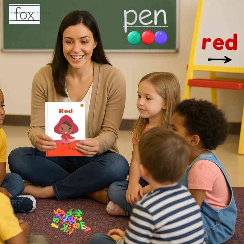 Decodable CVC Book for Early Readers: Red