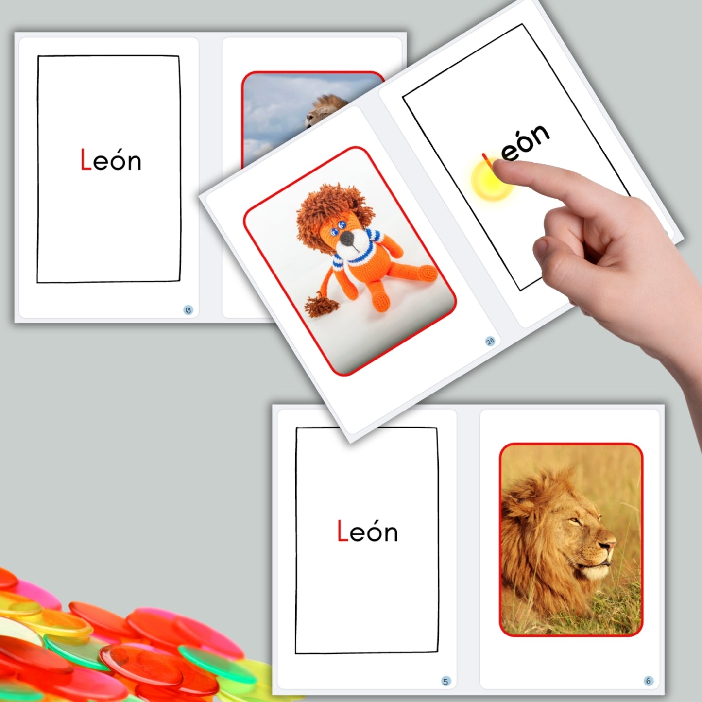 Spanish Phonics Book for Children – L para león , Ages 3-6, Learn to Read