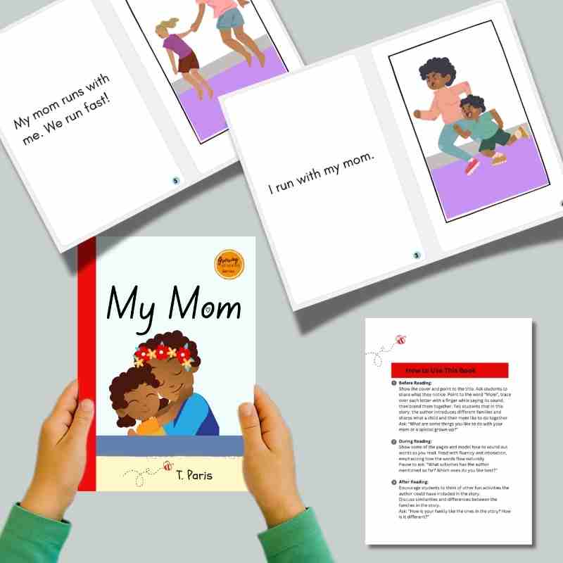 Decodable Book for Early Readers: My Mom
