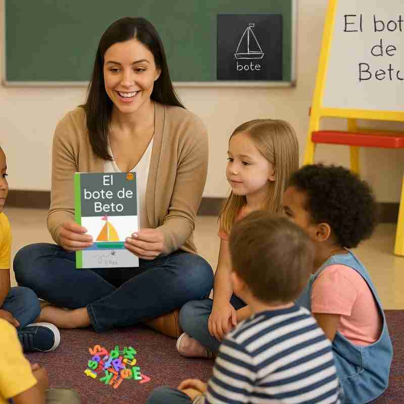 Spanish Decodable Book for Early Readers: El Bote de Beto