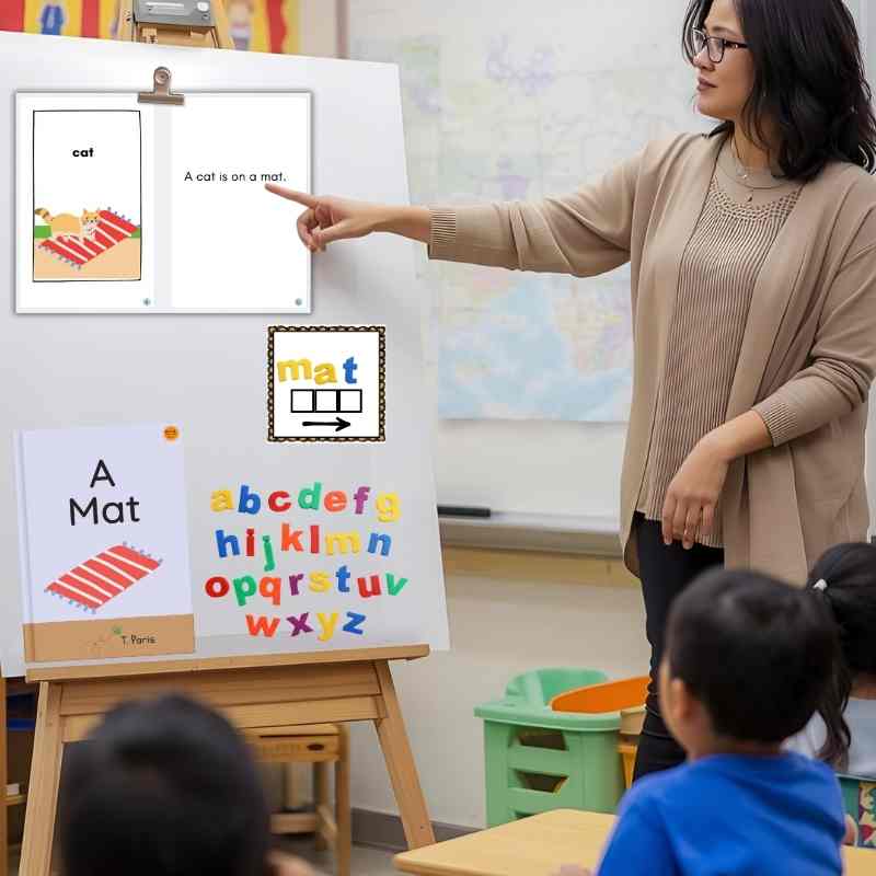 Decodable Book with Word Families: A Mat