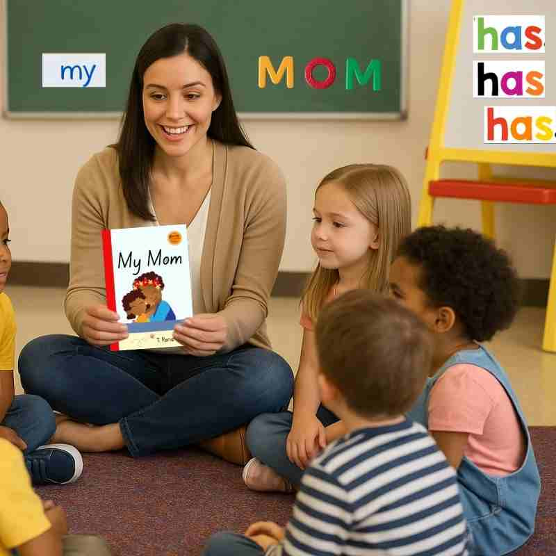 Decodable Book for Early Readers: My Mom
