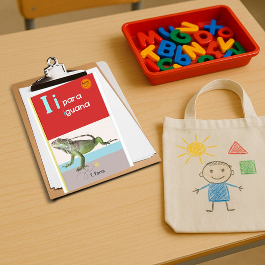 Spanish Phonics Book for Children – I para iguana, Ages 3-6, Learn to Read