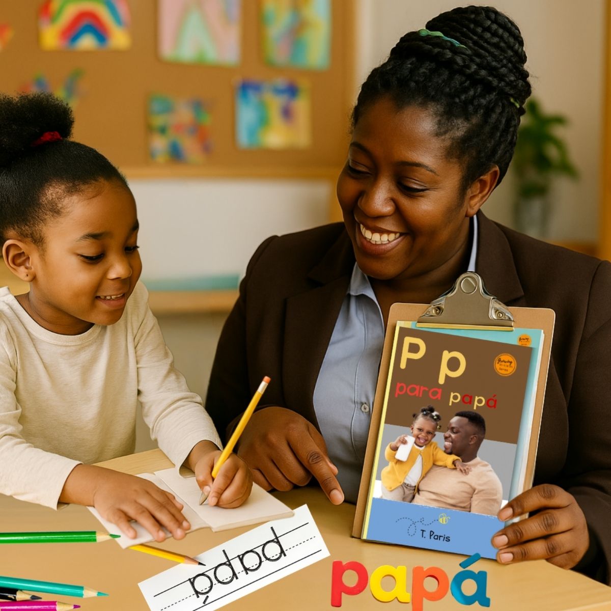 Spanish Phonics Book for Children – P para papá, Ages 3-6, Learn to Read
