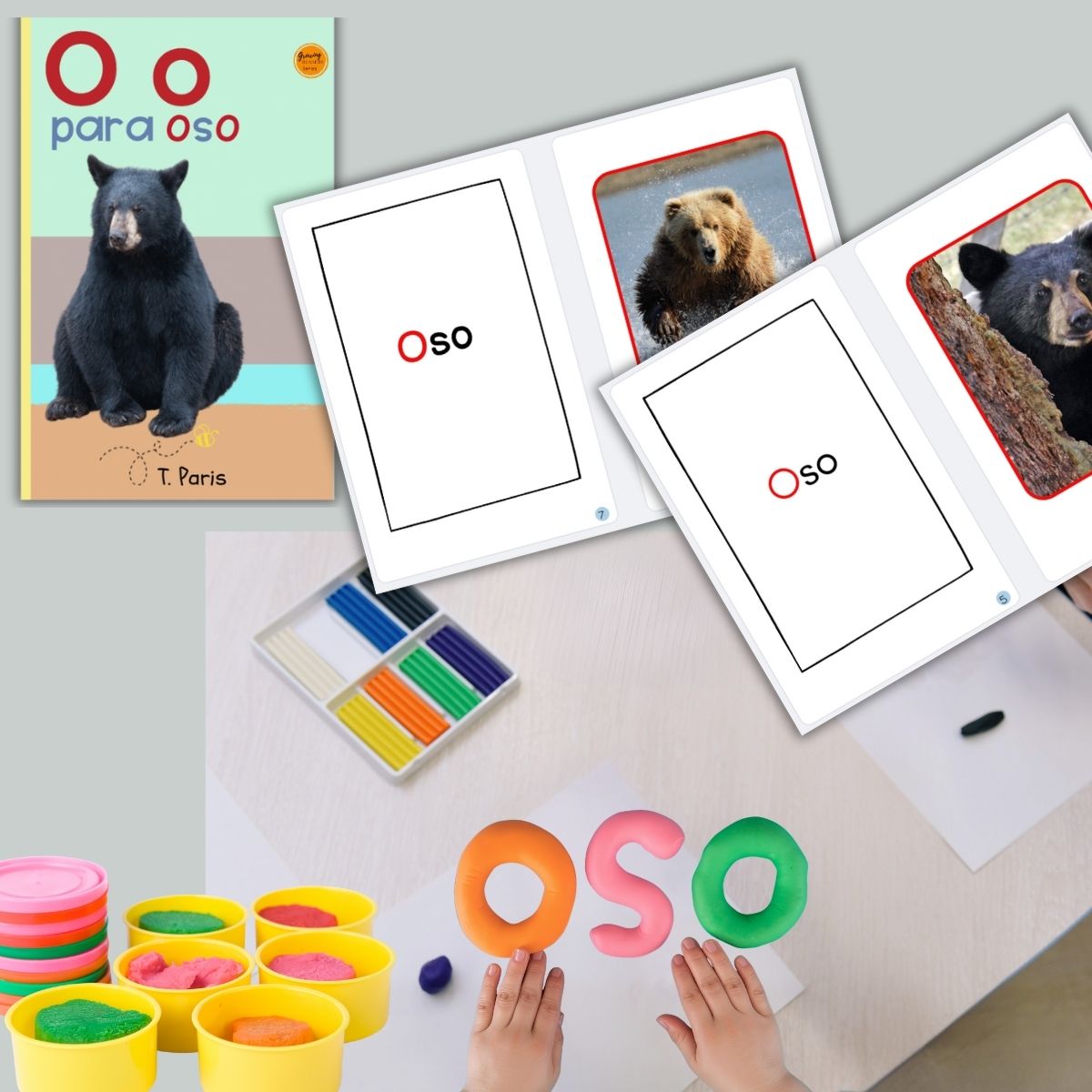 Spanish Phonics Book for Children – O para oso, Ages 3-6, Learn to Read