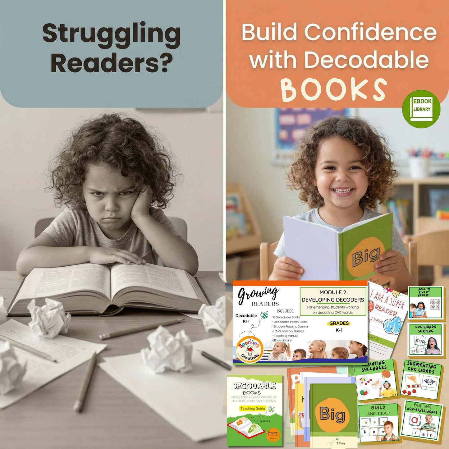 Decodable Books Kit for K-2 | Complete 4-Kit Bundle | Science of Reading