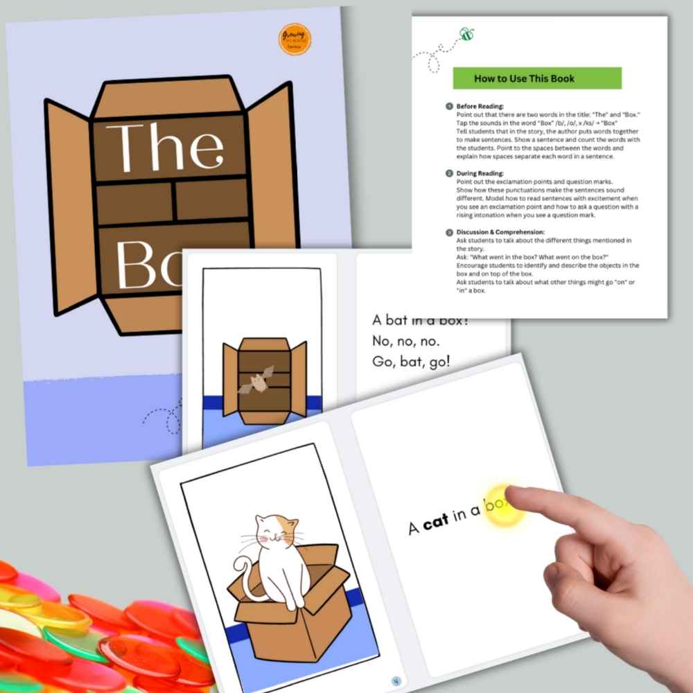 Decodable CVC Book for Early Readers: The Box