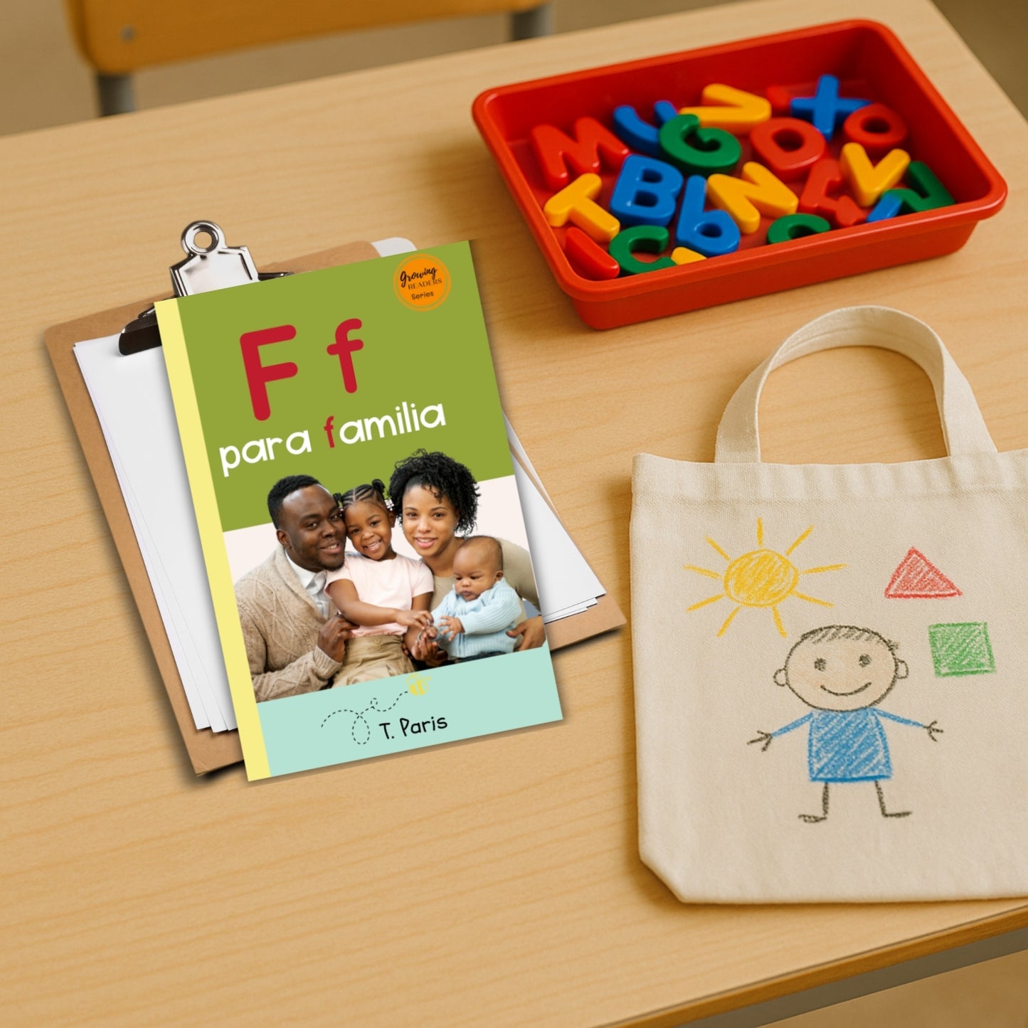 Spanish Phonics Book for Children – F para familia, Ages 3-6, Learn to Read