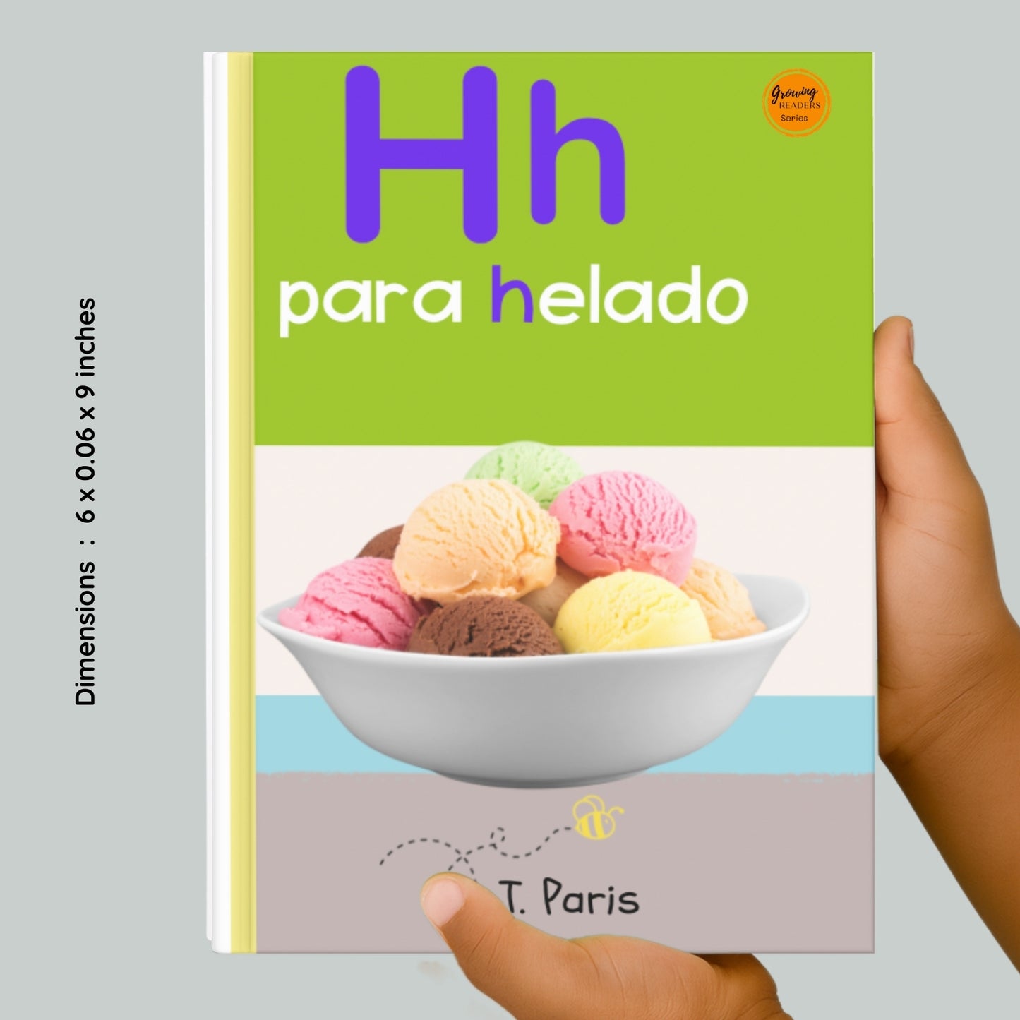 Spanish Phonics Book for Children – H para helado , Ages 3-6, Learn to Read