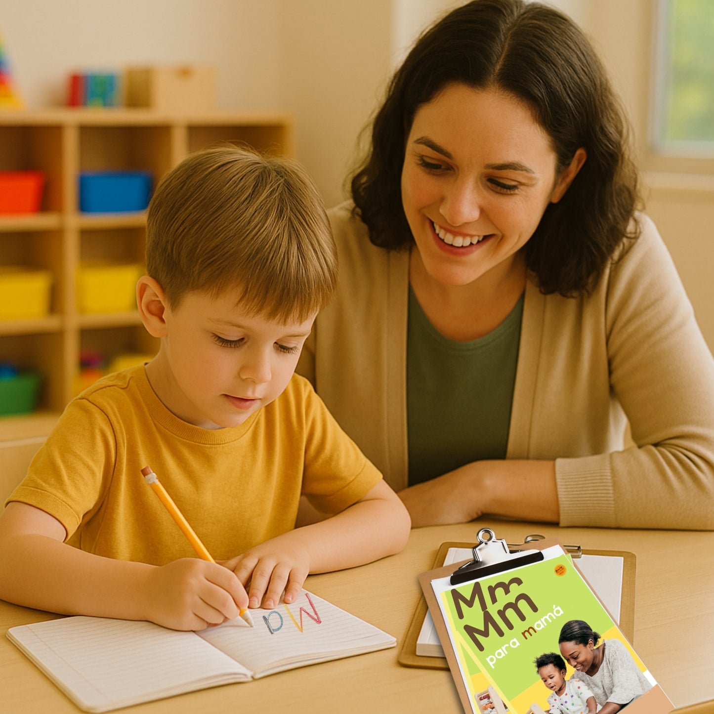 Spanish Phonics Book for Children – M para mamá , Ages 3-6, Learn to Read