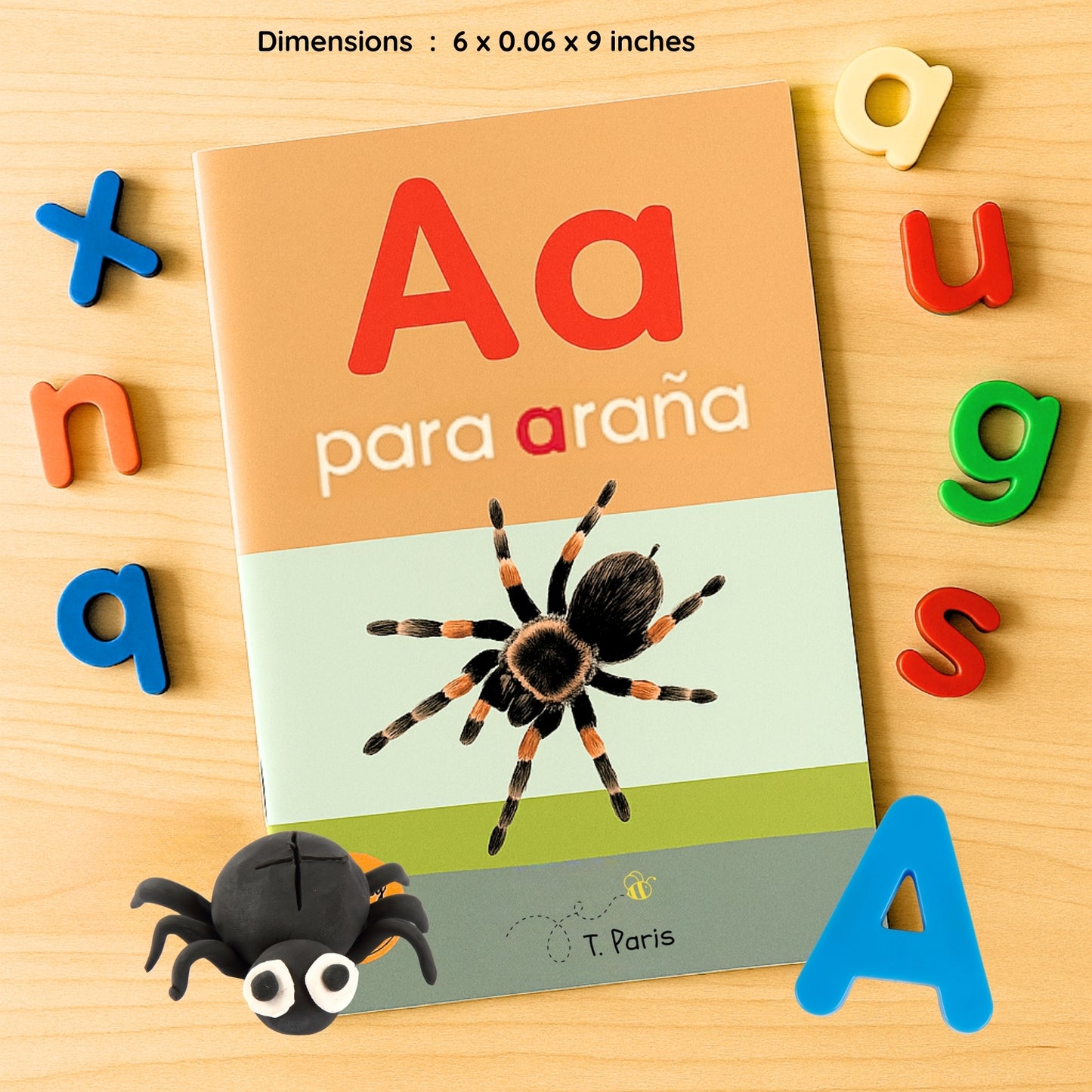Spanish Phonics Book for Children – A para araña, Ages 3-6, Learn to Read