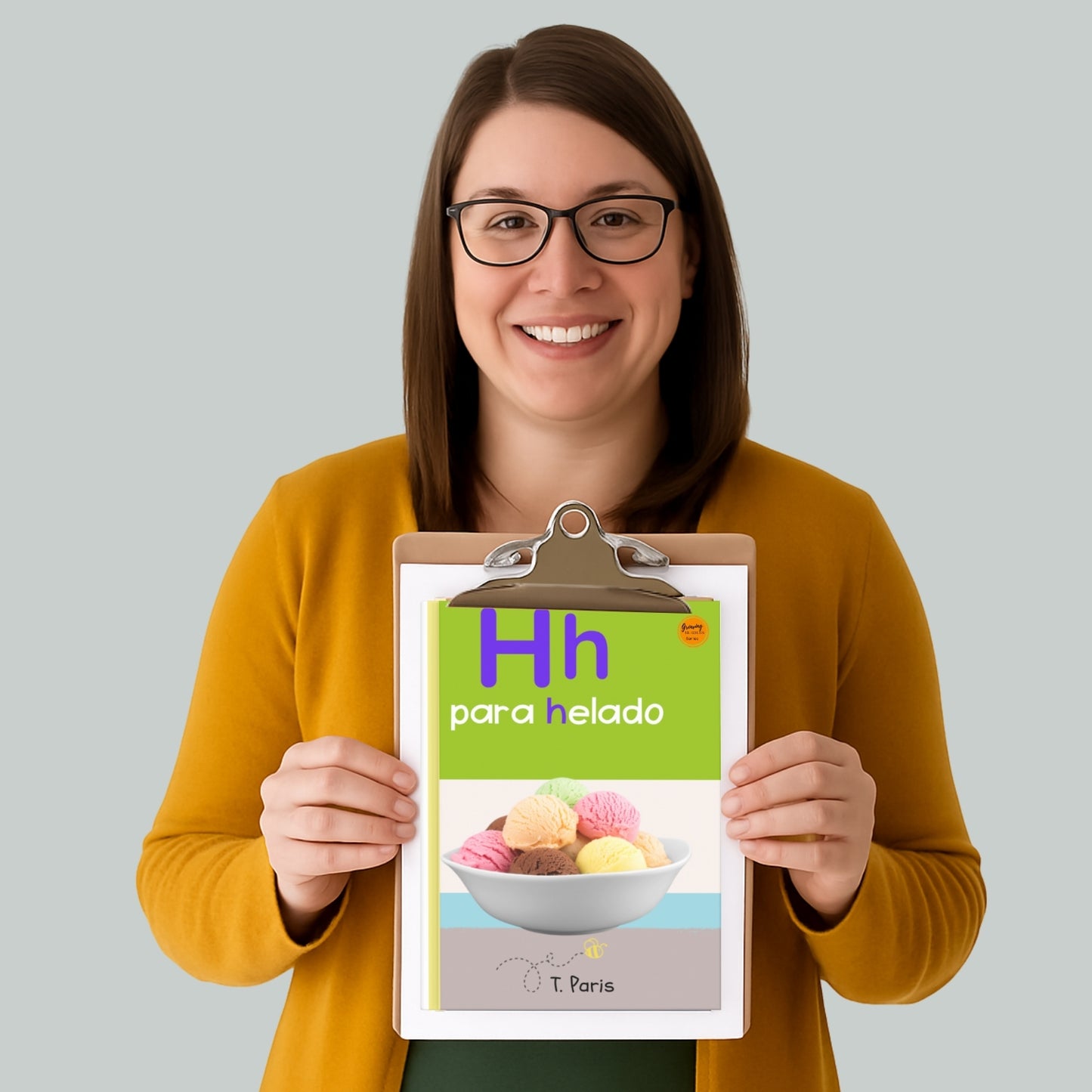 Spanish Phonics Book for Children – H para helado , Ages 3-6, Learn to Read
