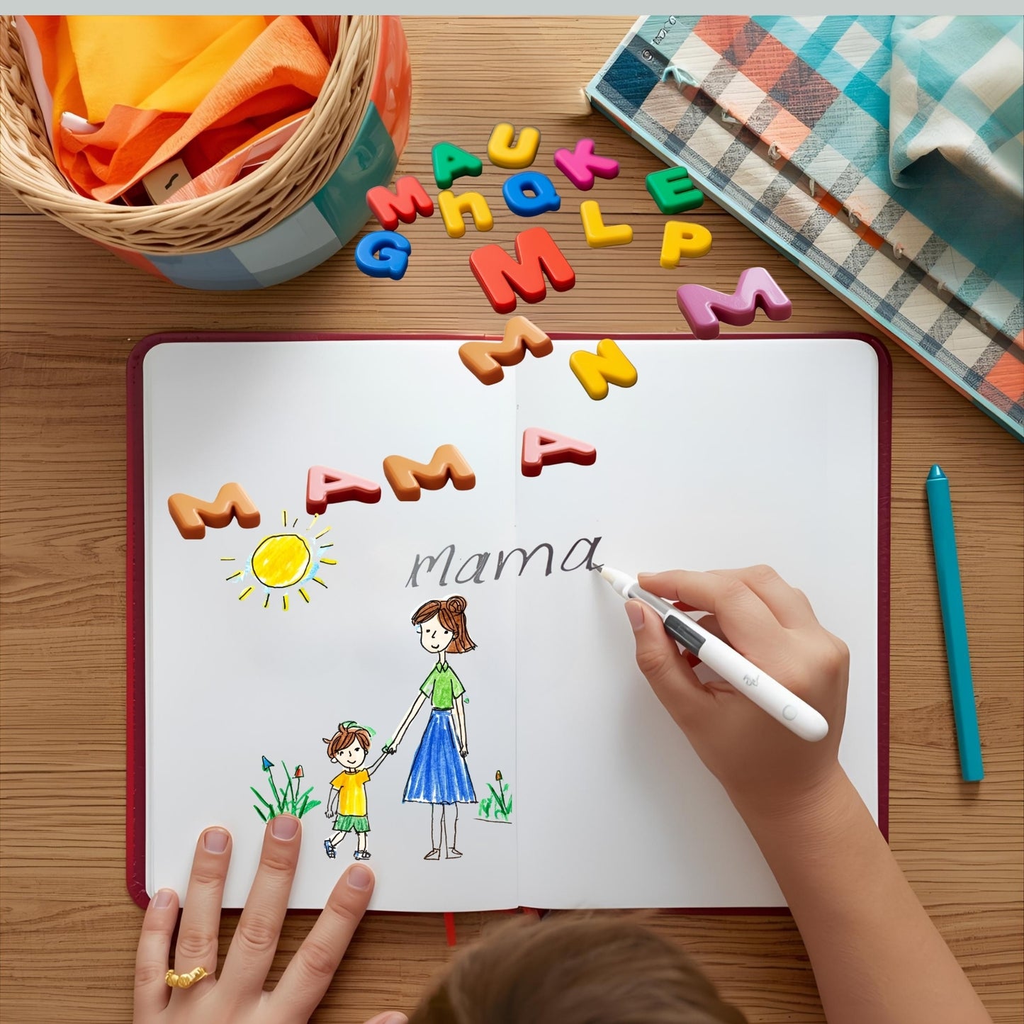 Spanish Phonics Book for Children – M para mamá , Ages 3-6, Learn to Read