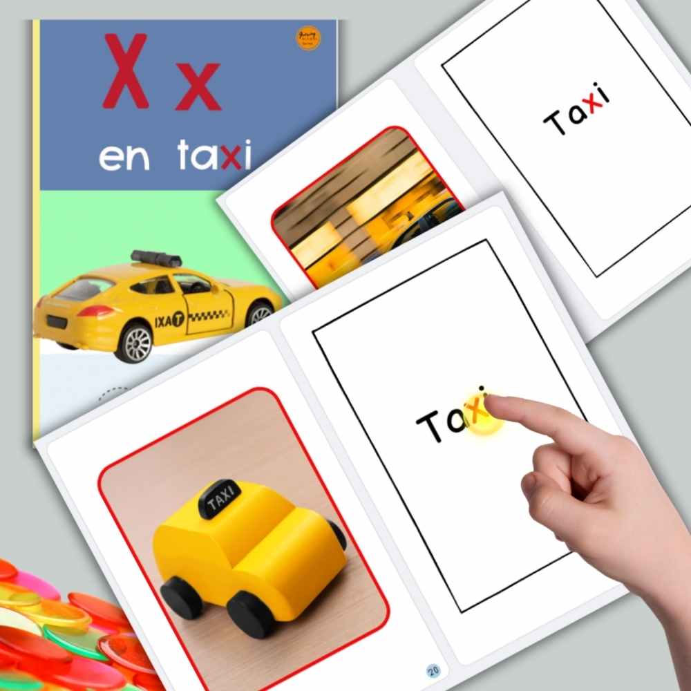 Spanish Phonics Book for Children – X en taxi, Ages 3-6, Learn to Read