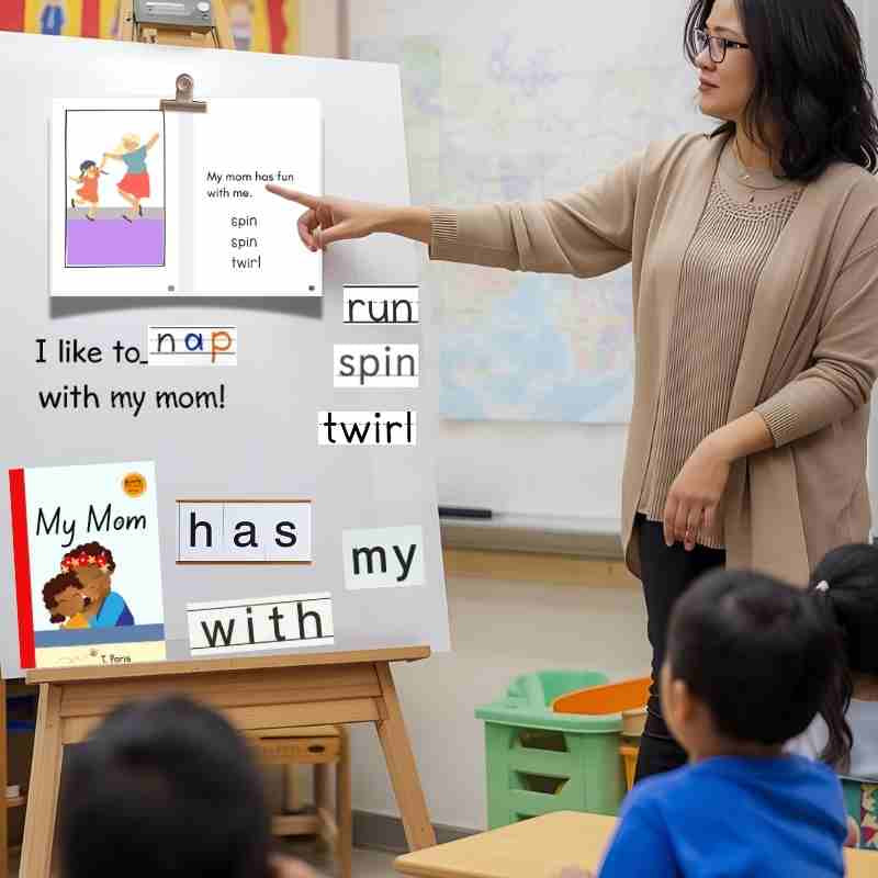 Decodable Book for Early Readers: My Mom